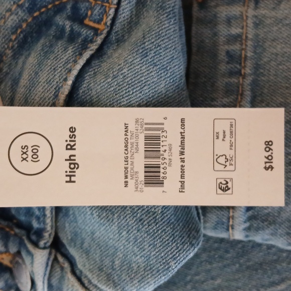 No Boundaries Junior's XXS Wide Leg Cargo Pants - Picture 11 of 11